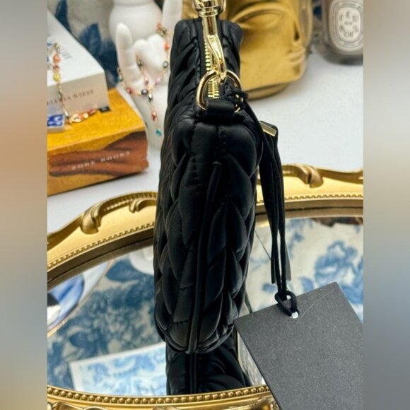 🆕 VERSACE JEANS COUTURE 🧿 NWT Black Mini Crunchy Bag - Picture 5 of 16